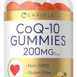 Gomas Carlyle Coq10 200 Mg | 140 Contagem | Sabor Manga Nat