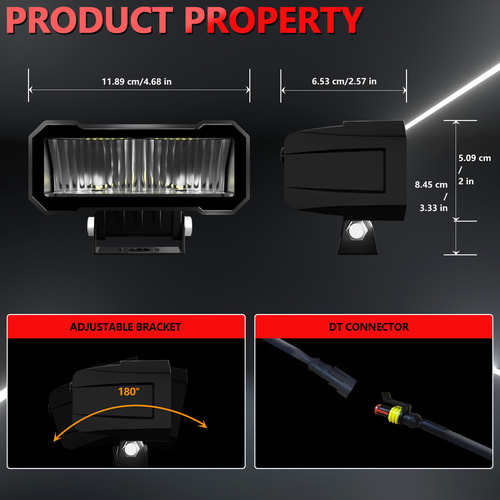 Luz De Trabalho: Suvs Led, Quadriciclos, Caminhões, Motocicl - Imagem 4
