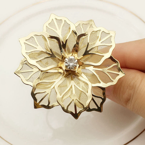 30 Peças De Anéis De Guardanapo Com Design De Flores, Fivela - Imagem 6