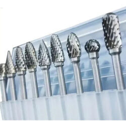 Kit 10 Ponta Montada Fresa Tungstênio Retifica Metal