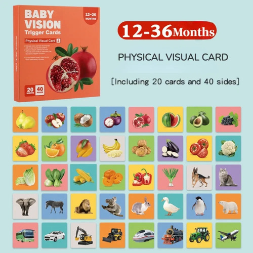 Cartão De Brinquedo De Treinamento Visual Para Educação Infa - Imagem 7