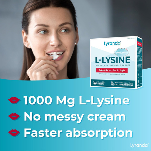 1000 Mg De Comprimidos De Lisina Mastigável Para Tratar Feri - Imagem 3