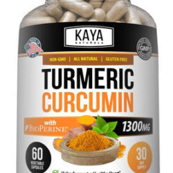 Kaya Naturals Turmeric Platinum, 60 Cápsulas, Bioperina, Sup
