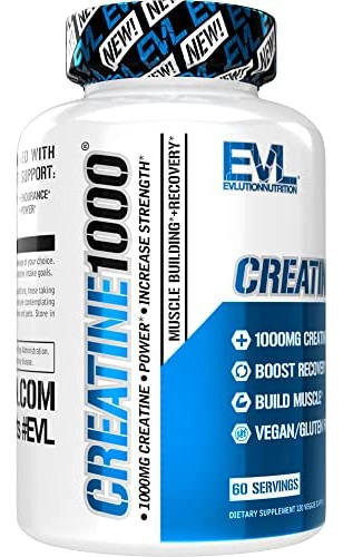 Cápsulas De Monohidrato De Creatina Pura Evlution 1000 Mg N - Imagem 4