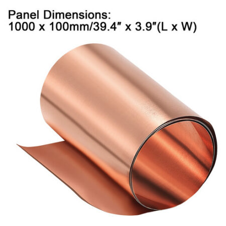 Folha De Cobre 1000 X 100 X 0,1 Mm, Rolo De Cobre, 1 Unidade - Imagem 2