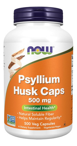 Now Foods Supplements, Psyllium Husk Caps 500 Mg, Projeto Nã