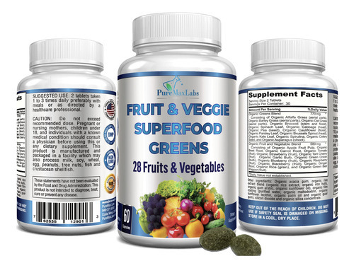 Suplemento Puremax Labs, Superalimento De Frutas E Vegetais - Imagem 4
