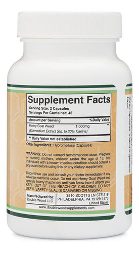Horny Goat Weed Para Homens E Mulheres - Sem Enchimentos (fo - Imagem 2