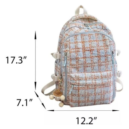 Novo Mochila De Veludo Cotelê E Morango 2024, Linda Mochila - Imagem 12