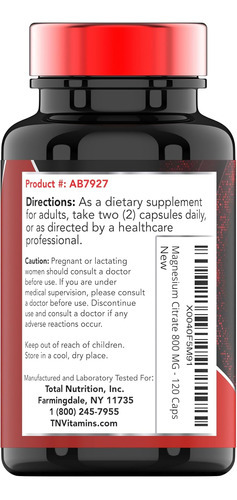 Citrato De Magnésio 800 Mg - 120 Cápsulas | Suprimento De Do - Imagem 8