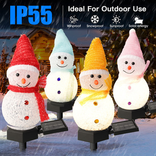 Novo Boneco De Neve De Natal Com Luz Solar, Jardim Ao Ar - Imagem 4