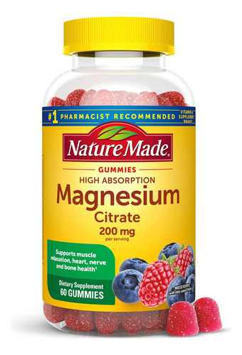 A Natureza Fez Alta Absorção De Citrato De Magnésio 200 Mg P