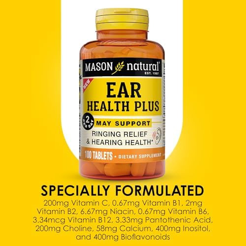 Mason Natural Ear Health Plus Com Vitaminas B, Suprimento Pa - Imagem 4