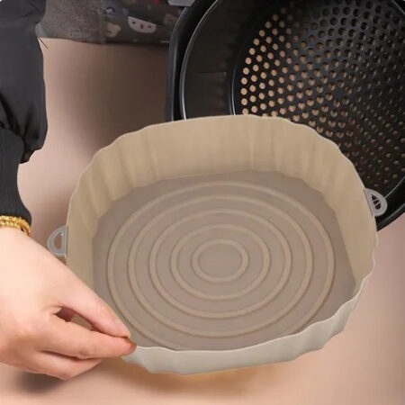Assadeira Redonda De Silicone Para Substituição Da Air Fryer — foto 4 Assadeira Redonda De Silicone Para Substituição Da Air Fryer — foto 4