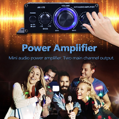 Máquina De Som Mini Ak170 Amplificador Automotivo, Áudio E P - Imagem 2