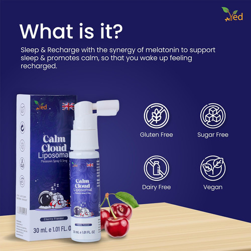 Ved Calm Cloud Spray, Sleep Assist Spray, Liposomal, Sleep S - Imagem 4