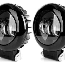 Par De Faróis Redondos: 3 Led, 30w, Lupa 6d, 5 Polegadas