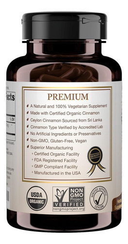 Suplemento Natural Choice Botanicals Ceylon Canela 1000mg - Imagem 4