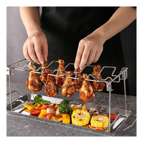 Suporte Para Coxas De Frango Assado À Prova De Ferrugem - Imagem 3