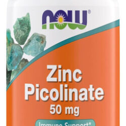 Now Supplements, Picolinato De Zinco 50 Mg, Suporta Funções