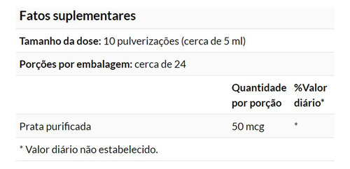 Silver Sol Líquido 50mcg Now Foods 118ml Importado - Imagem 4