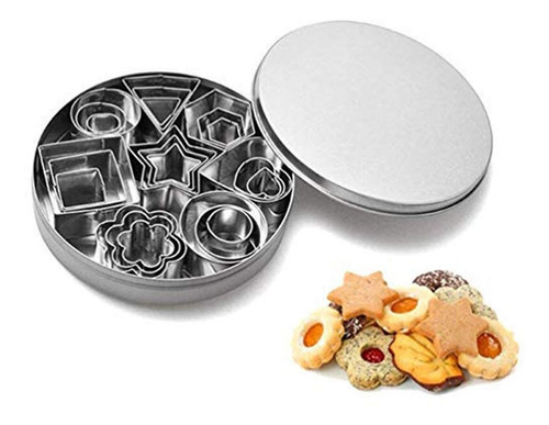 D 24 Peças De Aço Inoxidável Cd Bolo Sobremesa Molde Cortado - Imagem 7