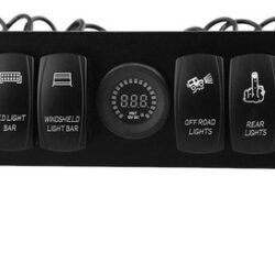 12v / 24v 6 Gang Rocker Switch Painel De Controle À Prova