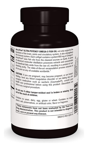 Fonte Naturals Arcticpure Ultra Potency 850 Mg Ômega -3 Óleo - Imagem 3