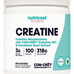 Creatina Monohidratada Em Pó Nutricost Para Mulheres 300g