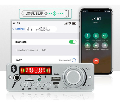 Placa Decodificadora Mp3 Wav, Amplificador De 80w, Microfon - Imagem 3