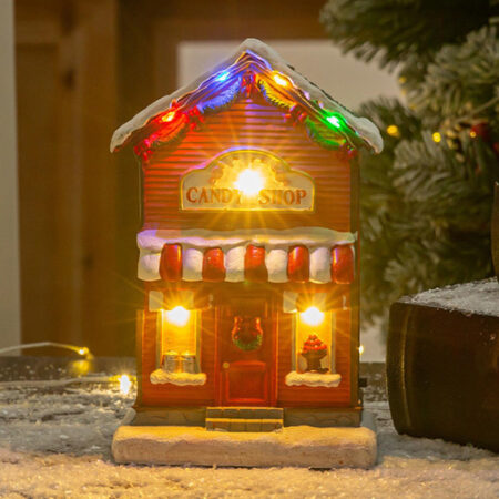 Musical Iluminado Natal Aldeia Casa Estatueta Decoração De - Imagem 37