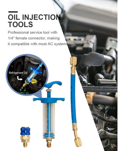 Injetor De Corante A/c 1/4 Sae Ferramenta De Injeção De Óleo - Imagem 2