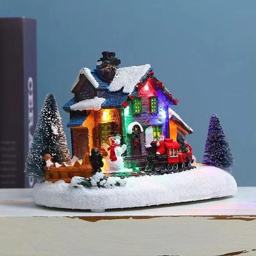 Decoração De Cidade Do Interior Com Trem De Natal Europeu A - Imagem 4