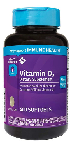 Membros Marcam Vitamina D3 50 Mcg (2.000 Ui) Suplemento Diet