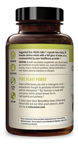 Naturewise Green Coffee Bean 800mg Max Potency Extract 50% - Imagem 7