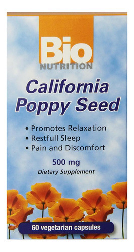Bio Nutrition California Poppy Vegi-caps, 60 Count