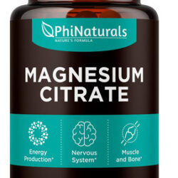 Cápsulas De Citrato De Magnésio Em Pó 400 Mg [180 Contagens