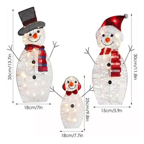 I Decoração De Boneco Natal Art Decoração Jardim Brilhante - Imagem 3