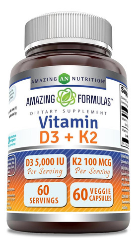 Fórmulas Incríveis De Vitamina Diu Com Vitamina K2 100 Mcg |