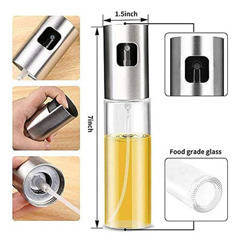 Aspersor De Spray, Azeite De Oliva, Tempero, Vidro, Cozinha - Imagem 7