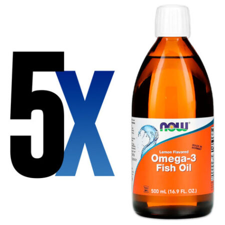 Ômega-3 Fish Oil Now Foods 500ml Sabor Limão Importado 5un - Imagem 2