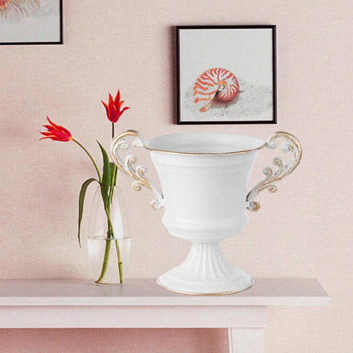 Vaso De Flores Retrô De Metal Em Forma De Taça De Vinho - Imagem 4