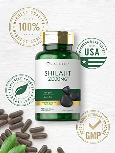 Cápsulas De Shilajit | 2000mg | 90 Contagem | Não Ogm E Sem - Imagem 5