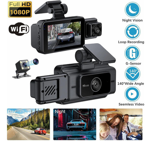 Câmera De Carro Frontal E Traseira Wifi 1080p - Imagem 3