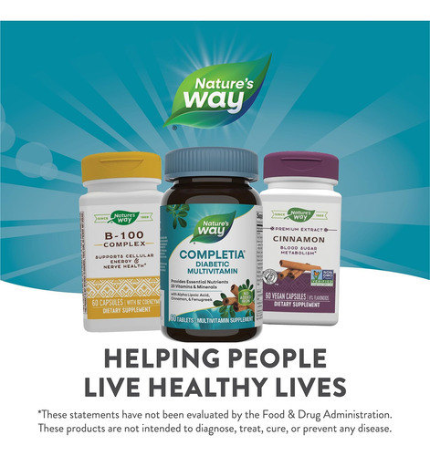 Suplemento Multivitamínico Diabético Nature"s Way Completia - Imagem 7