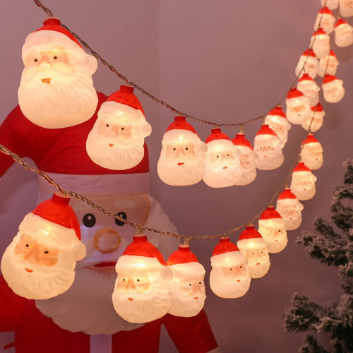 Hhh 2,5 M 20 Ornamentos De Luzes De Corda De Papai Noel Com - Imagem 5