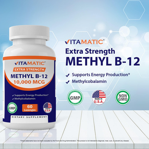 Vitamatic Metil Vitamina B12 (metilcobalamina) 10.000 Mcg (1 - Imagem 3