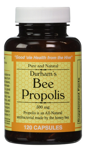 Suplemento Durham"s Bee Propolis 500mg 120 Cápsulas
