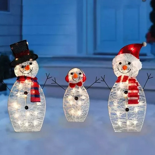 I Decoração De Boneco Natal Art Decoração Jardim Brilhante - Imagem 7