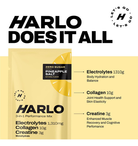 Harlo - Mistura De Bebida Eletrolítica De Pacote De Amostra - Imagem 5